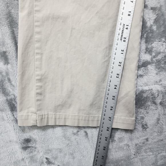 Eddie Bauer Pants Womens 16 Beige Blakely Wide Leg Chino Stretch Cotton Casual - Picture 12 of 14